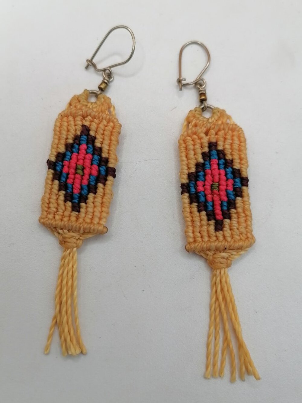 Inca Chakana Macrame Earrings Handmade Spiritual Connection Earrings